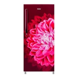 Haier 190 L, 3 Star, Red Dahelia Finish Direct Cool Single Door Refrigerator HRD-2103CRD-P