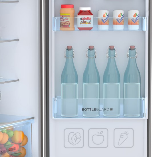 Haier 240 litres 2 Star Double Door Refrigerator, Moon Silver HRF-2902BMS-P Haier 240 litres 2 Star Double Door Refrigerator, Moon Silver HRF-2902BMS-P