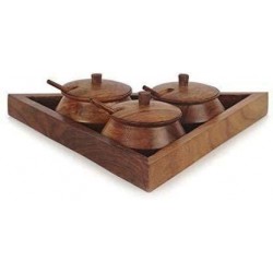 WOODEN MASALA TRAY