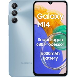Samsung Galaxy M14 4G (Arctic Blue,4GB,64GB) | 50MP Triple Cam | 5000mAh Battery | Snapdragon 680 Processor | 2 Gen. OS Upgrade & 4 Year Security Update | 8GB RAM with RAM Plus | without Charger