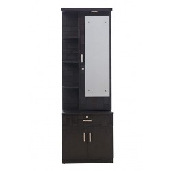 Engineered Wood Quality Assured Furniture Modern Daniel Dressing Table/Wardrobe (72x24x18 feet, L x W x H, Wenge, Black) 