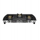 Preethi Blu Flame Blaze Glass Top 3-Burner Gas Stove,Black Preethi Blu Flame Blaze Glass Top 3-Burner Gas Stove,Black