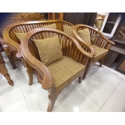 TEAK WOOD  SOFA SET(BASKET MODEL)