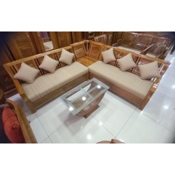 TEAK CORNER SOFA SET