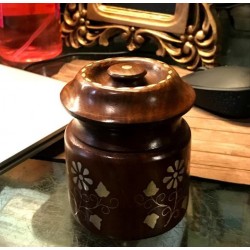 WOODEN SUGAR POT