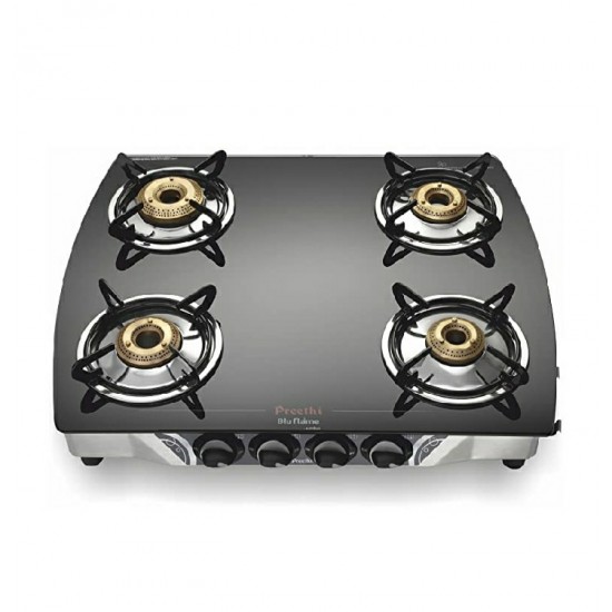 Preethi Blu Flame Jumbo Glass top 4-Burner gas stove